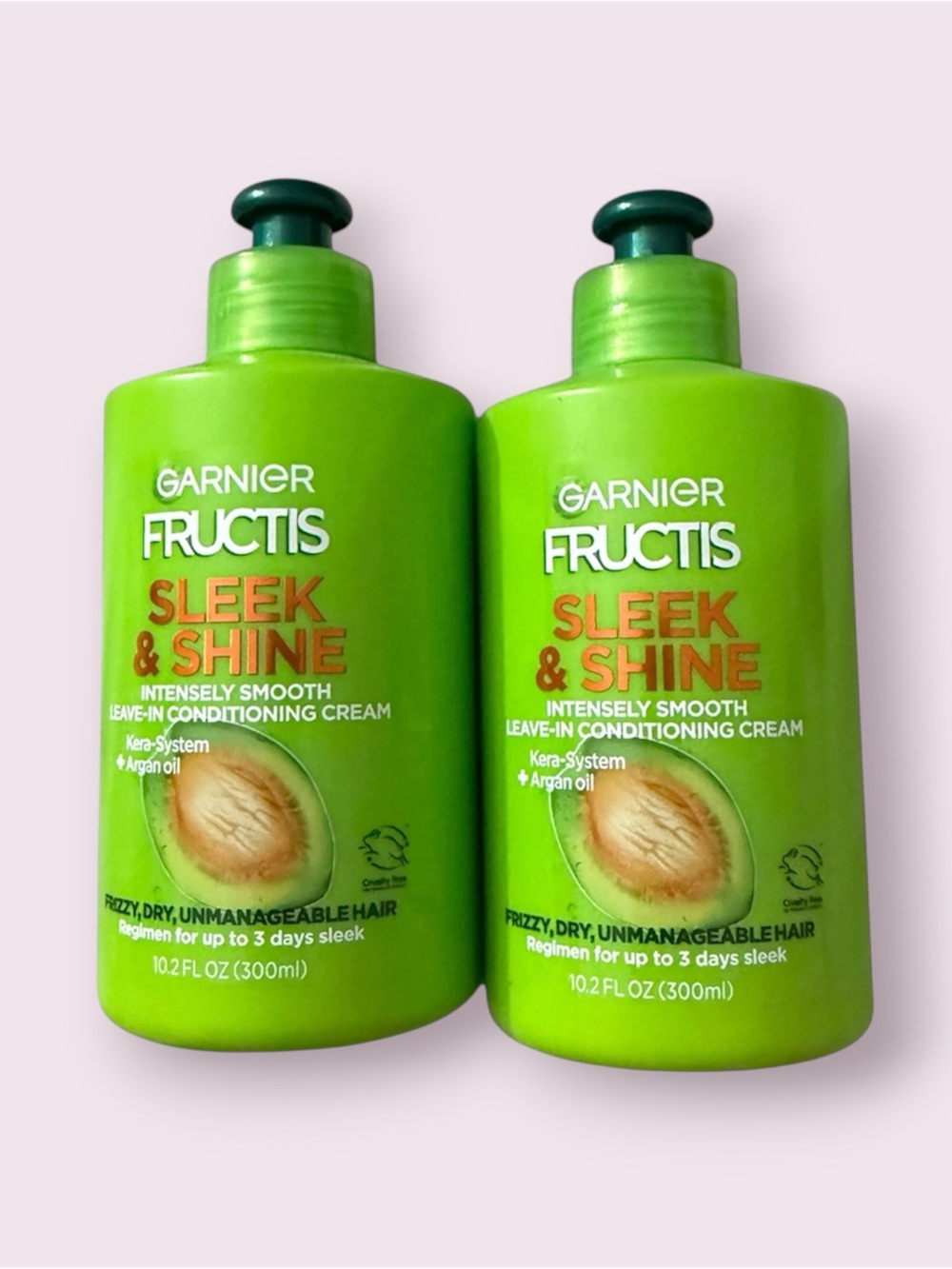 Garnier Fructis Sleek & Shine Leave-In Cream w/ Argan Oil 10.2 fl oz 2 Pack